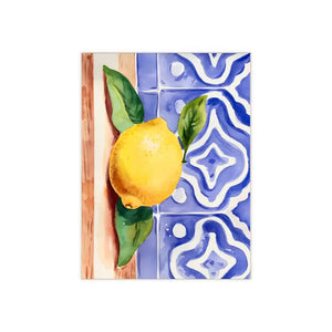 Painted Lemon Ceramic Photo Tiles - Vibrant Wall Art - Dipaliz