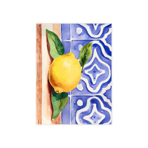 Painted Lemon Ceramic Photo Tiles - Vibrant Wall Art - Dipaliz