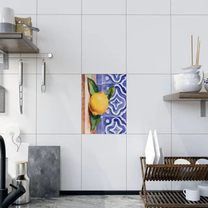 Painted Lemon Ceramic Photo Tiles - Vibrant Wall Art - Dipaliz