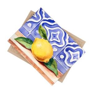 Painted Lemon Ceramic Photo Tiles - Vibrant Wall Art - Dipaliz