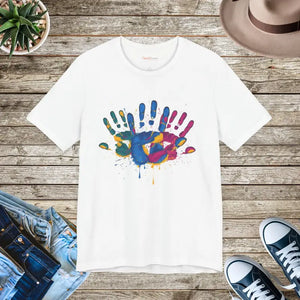 Unisex Jersey Short Sleeve Tee - Painted Palms Print - Dipaliz - T-shirt