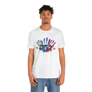 Unisex Jersey Short Sleeve Tee - Painted Palms Print - Dipaliz - T-shirt