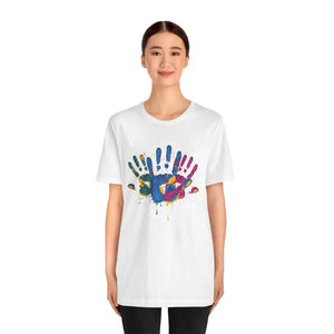 Unisex Jersey Short Sleeve Tee - Painted Palms Print - Dipaliz - T-shirt