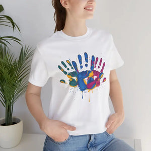 Unisex Jersey Short Sleeve Tee - Painted Palms Print - Dipaliz - T-shirt