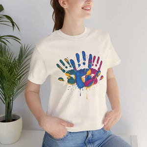 Unisex Jersey Short Sleeve Tee - Painted Palms Print - Dipaliz - T-shirt
