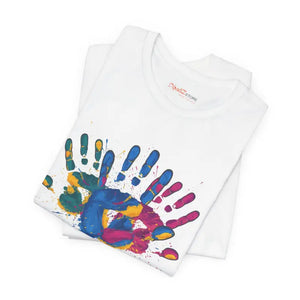 Unisex Jersey Short Sleeve Tee - Painted Palms Print - Dipaliz - T-shirt