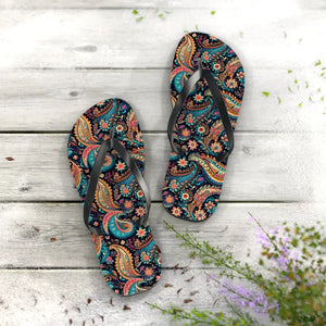 Flip Flops Paisley Eva Sole Polyester Suede Comfort - Dipaliz - Slippers