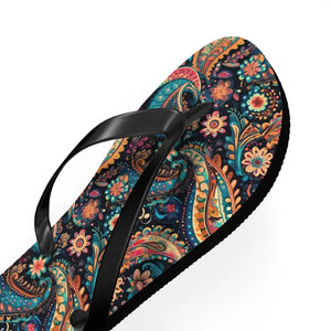 Flip Flops Paisley Eva Sole Polyester Suede Comfort - Dipaliz - Slippers