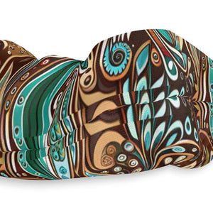 Stylish Hair Accessories Paisley Brown Scrunchie by Dipaliz - 4’’ × - Ponytail Holders