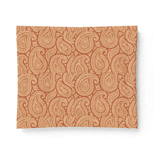 Boho Paisley Cotton Comforter - Rust Bedspread - Dipaliz - Home Decor