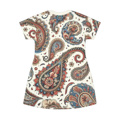 Dare to Shine in a Chic Paisley T-shirt Dress - Dresses