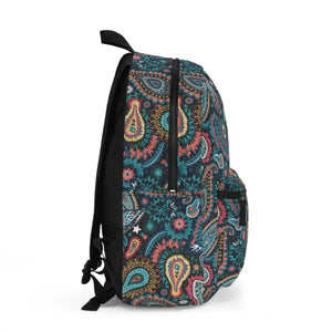 Vibrant Paisley Pattern Backpack - Roomy Travel Bag - Dipaliz - Backpacks