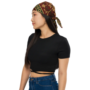 Maroon Paisley Print Bandana - Recycled Performance - Dipaliz - Bandanas & Headties
