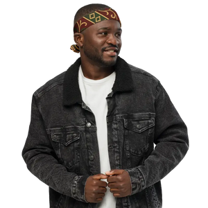 Maroon Paisley Print Bandana Bold All-over Design Dipaliz - m - Bandanas & Headties