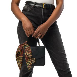 Maroon Paisley Print Bandana Bold All-over Design Dipaliz - s - Bandanas & Headties