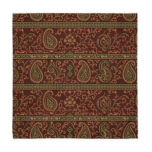 Paisley Pattern Cloth Napkin Set Rich Maroon Elegant Dining - Dipaliz - Napkins