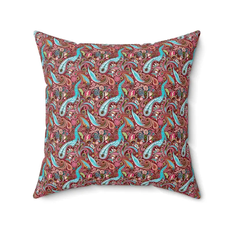 Transform your Space: Paisley Pink Spun Polyester Square Pillow - Home Decor