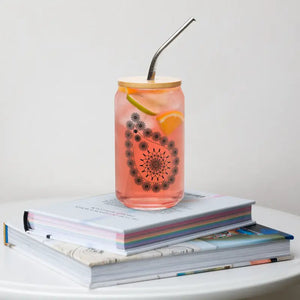 Paisley Print can Tumbler with Wooden Lid - Dipaliz - Tumblers
