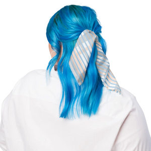 Bold Print Bandana - Eco Friendly Blue Stripes - Dipaliz - Bandanas & Headties