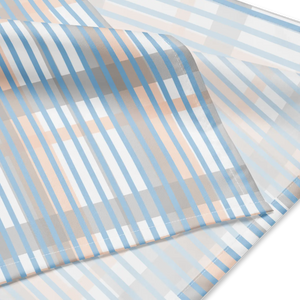 Bold Print Bandana - Eco Friendly Blue Stripes - Dipaliz - Bandanas & Headties