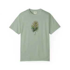 Relaxed Palm Leaf Tee - Minimal Botanical Cotton - Dipaliz - T-shirts