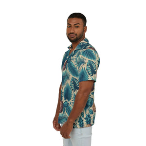 Vibrant Tropical Hawaiian Camp Shirt - Linen Style - Dipaliz - Shirts