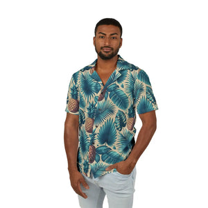 Vibrant Tropical Hawaiian Camp Shirt - Linen Style - Dipaliz - Shirts