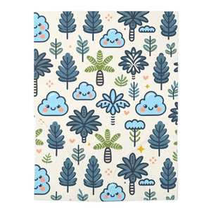 Palm Trees Baby Swaddle Blanket – Soft Jersey - Dipaliz - Swaddling Blankets