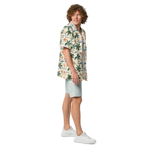 Tropical Unisex Button Shirt - Palm Trees Beach Vibes - Dipaliz - Shirts