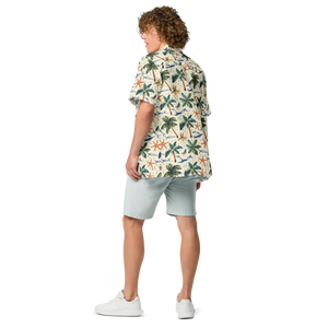 Tropical Unisex Button Shirt - Palm Trees Beach Vibes - Dipaliz - Shirts
