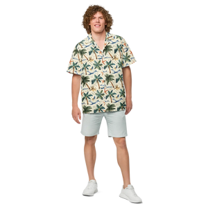 Tropical Unisex Button Shirt - Palm Trees Beach Vibes - Dipaliz - Shirts