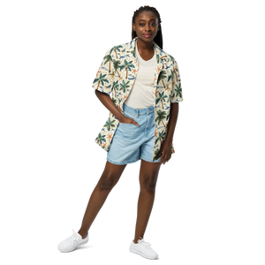 Tropical Unisex Button Shirt - Palm Trees Beach Vibes - Dipaliz - Shirts