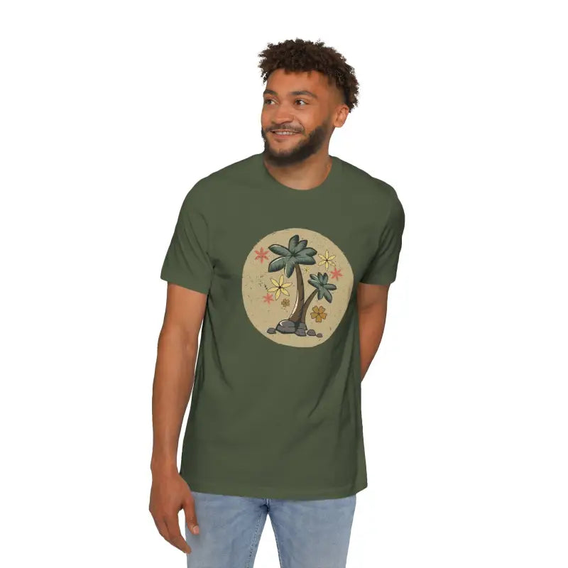 Unisex Deluxe Palm Tree Tee - Feel the Vacation Vibe! - T-shirt