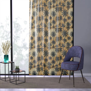 Cool Palm Trees Window Curtain - 50x84 Polyester - Dipaliz - Curtains
