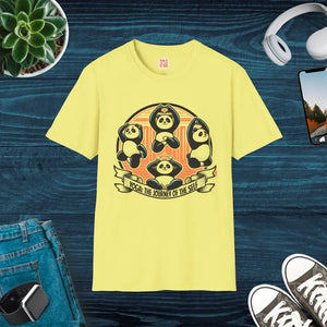 Panda Journey Unisex Ring-spun Cotton Animal Lovers Tee - Dipaliz - s / Cornsilk - T-shirts