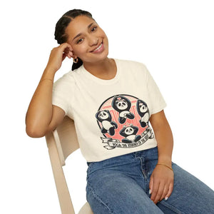 Panda Journey Unisex Ring-spun Cotton Animal Lovers Tee - Dipaliz - T-shirts