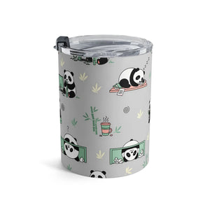 Panda Pattern 10oz Tumbler, Personalized Nyla Travel Cup - Tumblers