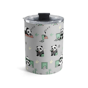 Panda Pattern 10oz Tumbler, Personalized Nyla Travel Cup - Tumblers