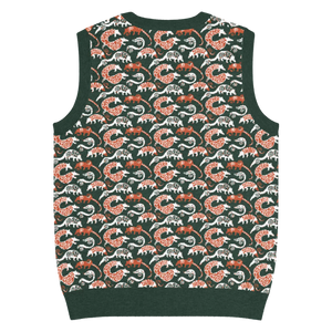 Lightweight Pangolin Pattern Knit V-neck Vest - Dipaliz - Vests - 3xs