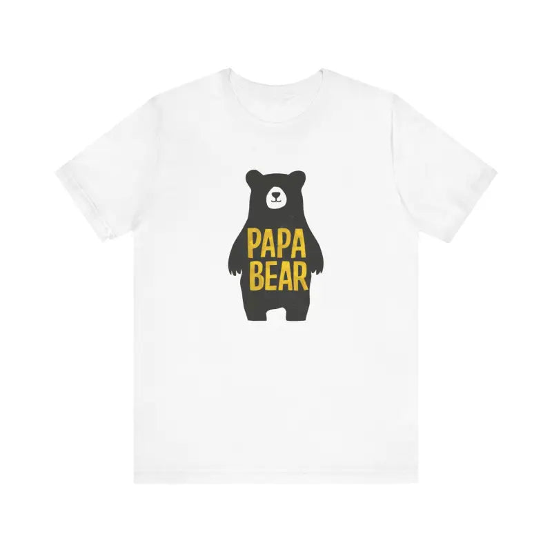 Papa Bear Comfiest Unisex Tee: Soft Ribbed and Timeless - T-shirt