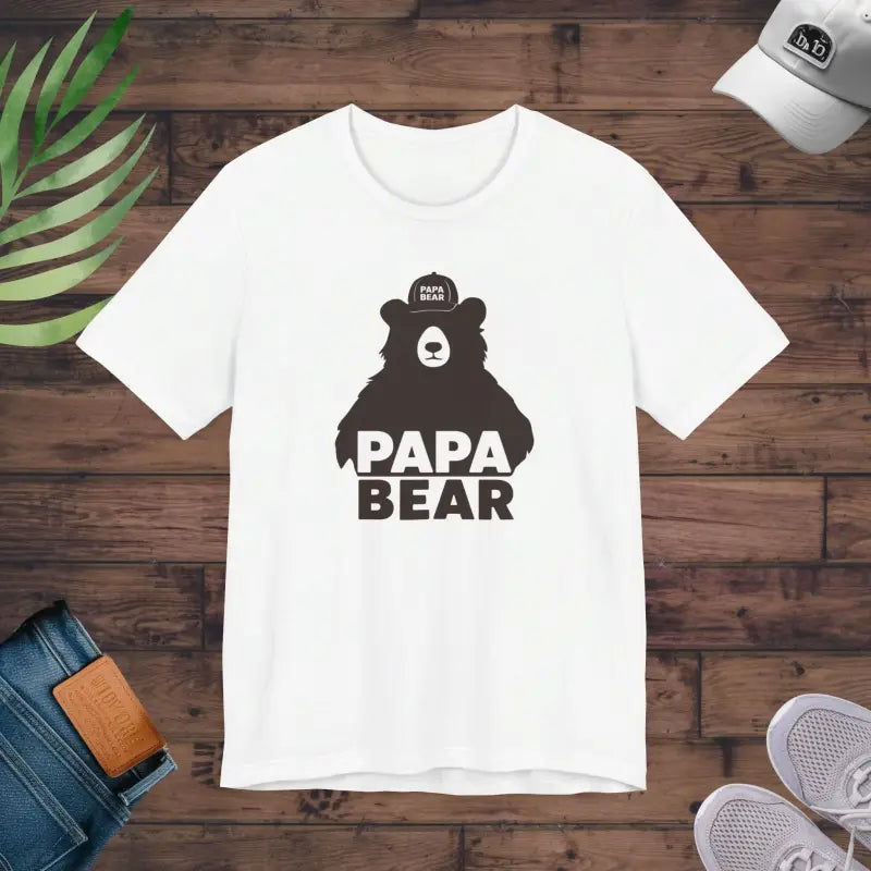 Papa Bear Ultimate Unisex Jersey Tee - Soft Comfy and - White / s T-shirt