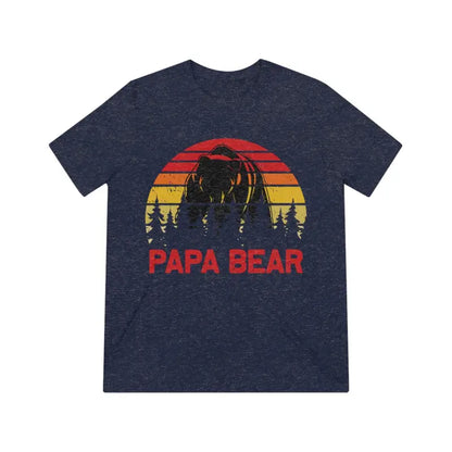 Papa Bear’s Trendy Triblend Tee: Elevate Your Style! - T-shirt
