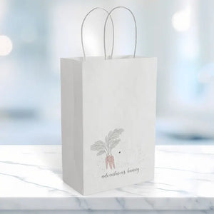Paper Gift Bag - Rustic Carrot Farmers Market Tote - Dipaliz - 5.5’’ x 8.375’’ / White / Gifts Online