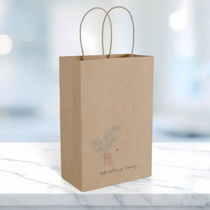 Paper Gift Bag - Rustic Carrot Farmers Market Tote - Dipaliz - 5.5’’ x 8.375’’ / Kraft / Gifts Online