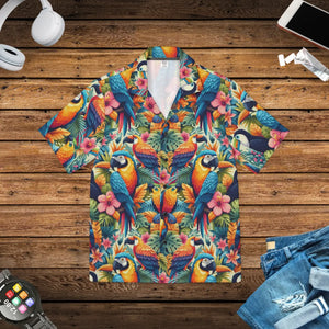 Vibrant Men’s Hawaiian Camp Shirt - All-over Print - Dipaliz - Shirts