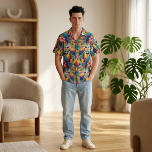Vibrant Men’s Hawaiian Camp Shirt - All-over Print - Dipaliz - Shirts