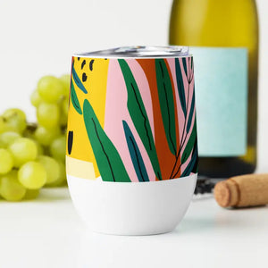 Wine Tumbler Colorful Abstract Pattern Spill Proof - Dipaliz - Tumblers