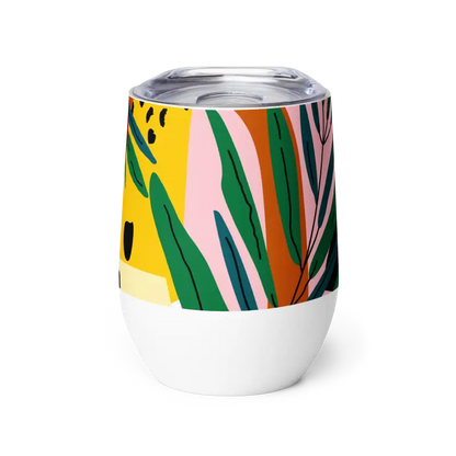 Party Hard with our Colorful Abstract Wine Tumblers! - Kitchen and Dining