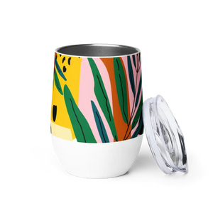 Wine Tumbler Colorful Abstract Pattern Spill Proof - Dipaliz - Tumblers