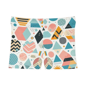 Pastel Abstract Geometric Women’s Shorts - Stay Cool Summer Style - Dipaliz